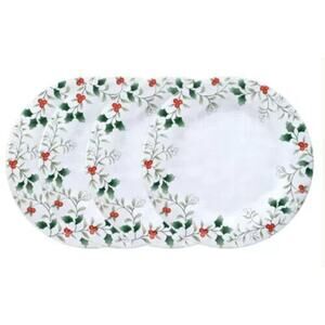 NEW Set Of 4 Pfaltzgraff Melamine Winterberry Dinner Plates 10.25 Inches